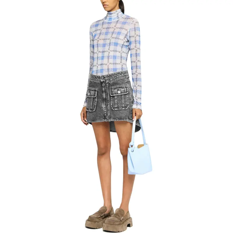 JW Anderson Logo Patch Denim Skirt-1