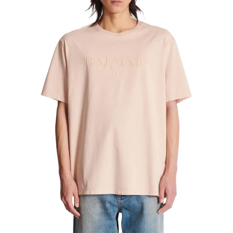 BALMAIN Vintage logo embroidered T shirt-1