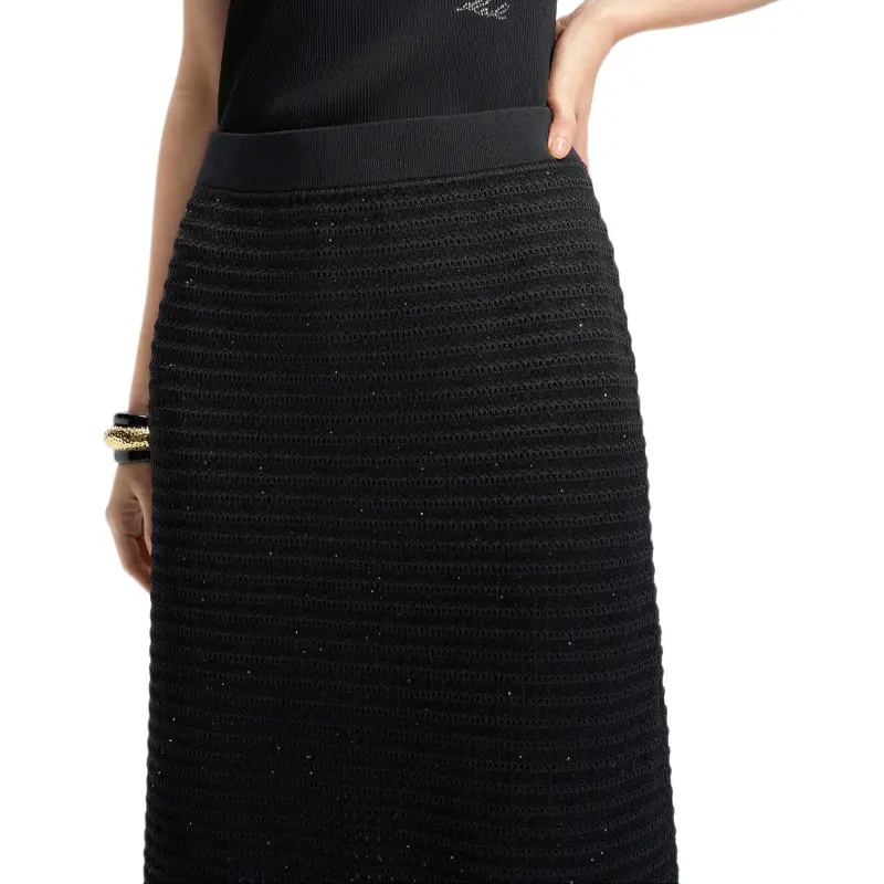 KARL LAGERFELD SS25 Casual Long Skirt Women's Black-5