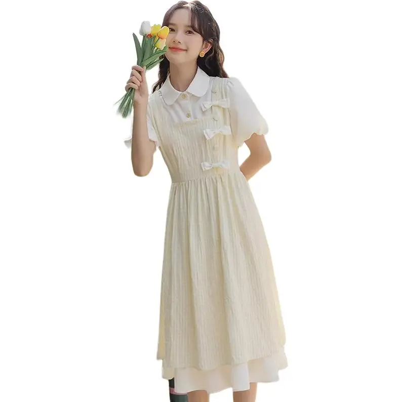 Mu Xiao Xin Short Sleeved Dress Women's-1