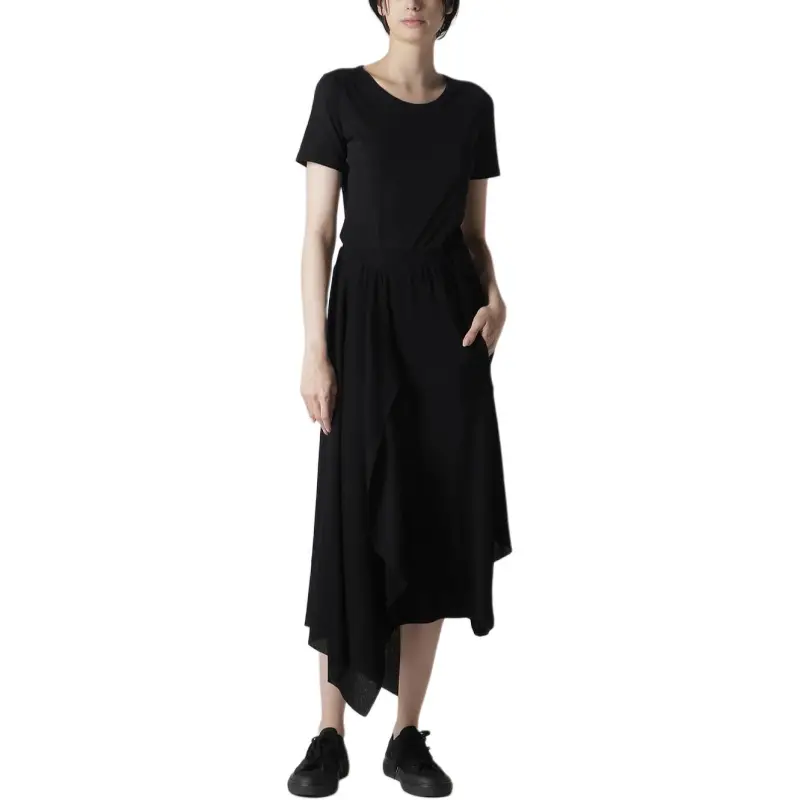 Yohji Yamamoto Femme SS25 Casual Long Skirt Women's Black-2