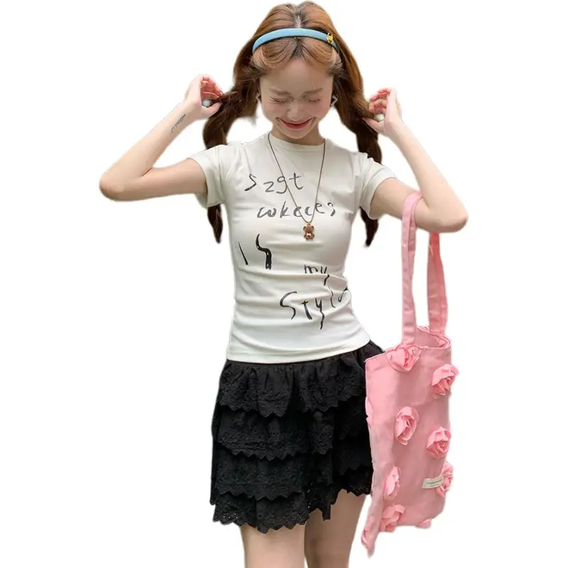 Mu Xiao Xin T Shirts Women's White Gray-2
