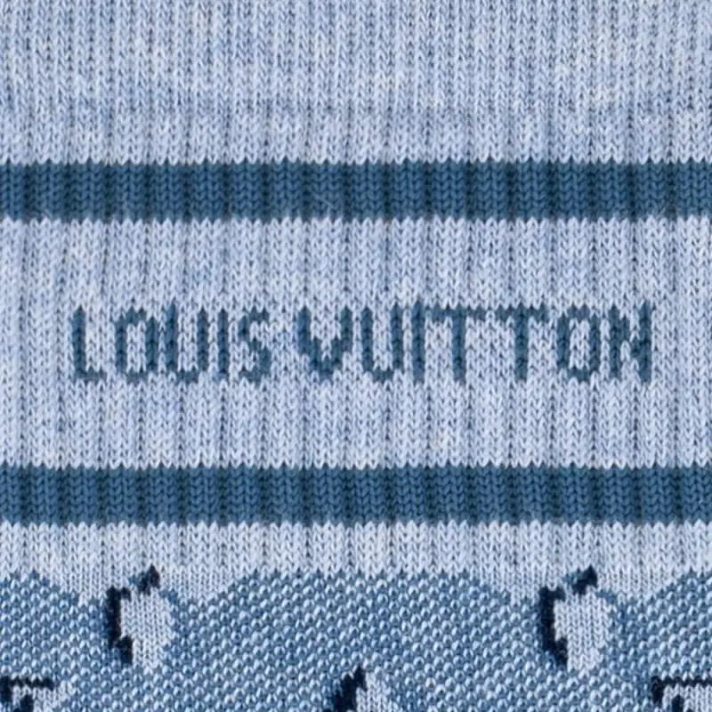 LOUIS VUITTON FW25 Mid Calf Socks Men's 1 Pack Blue-1