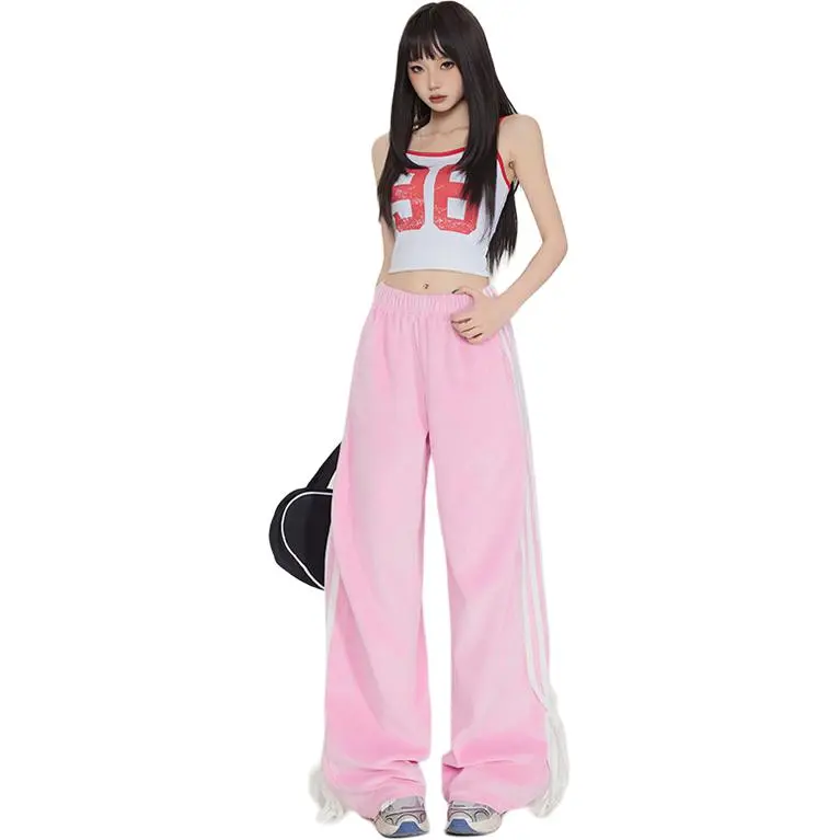 Kazakhstan Casual Pants Women's Barbie Pink-3