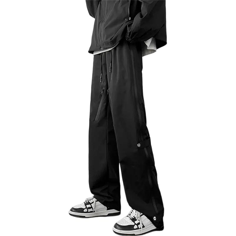 FA2LO Casual Pants Unisex Black-1