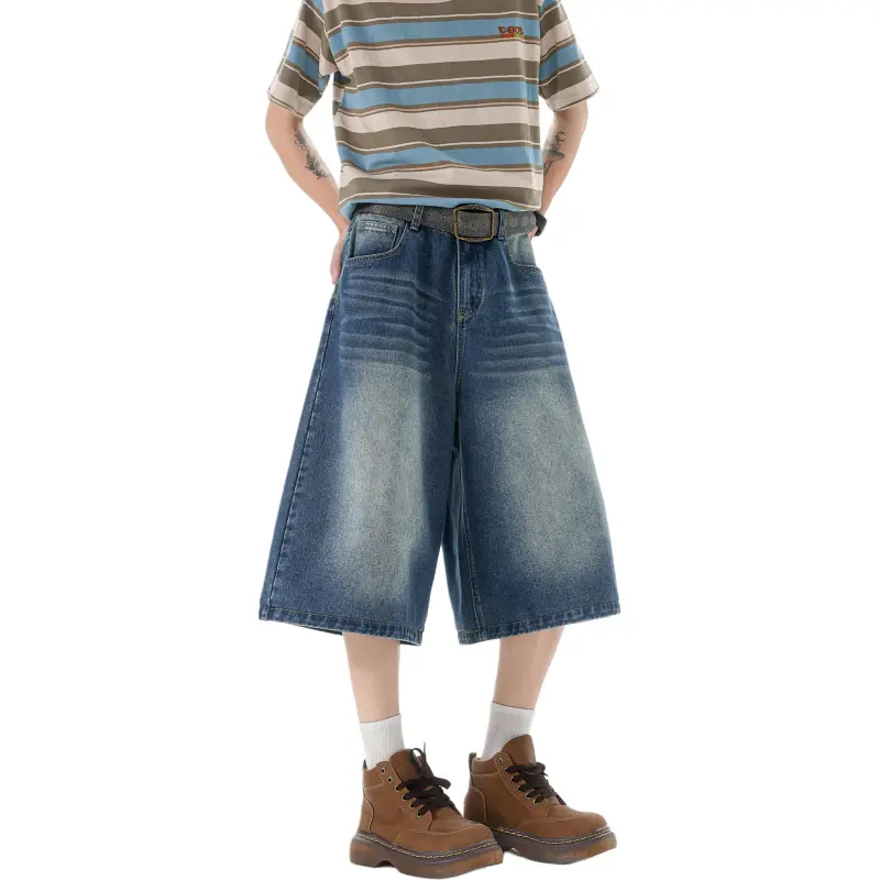PENTAGONAL HEART Denim Shorts Men's-12
