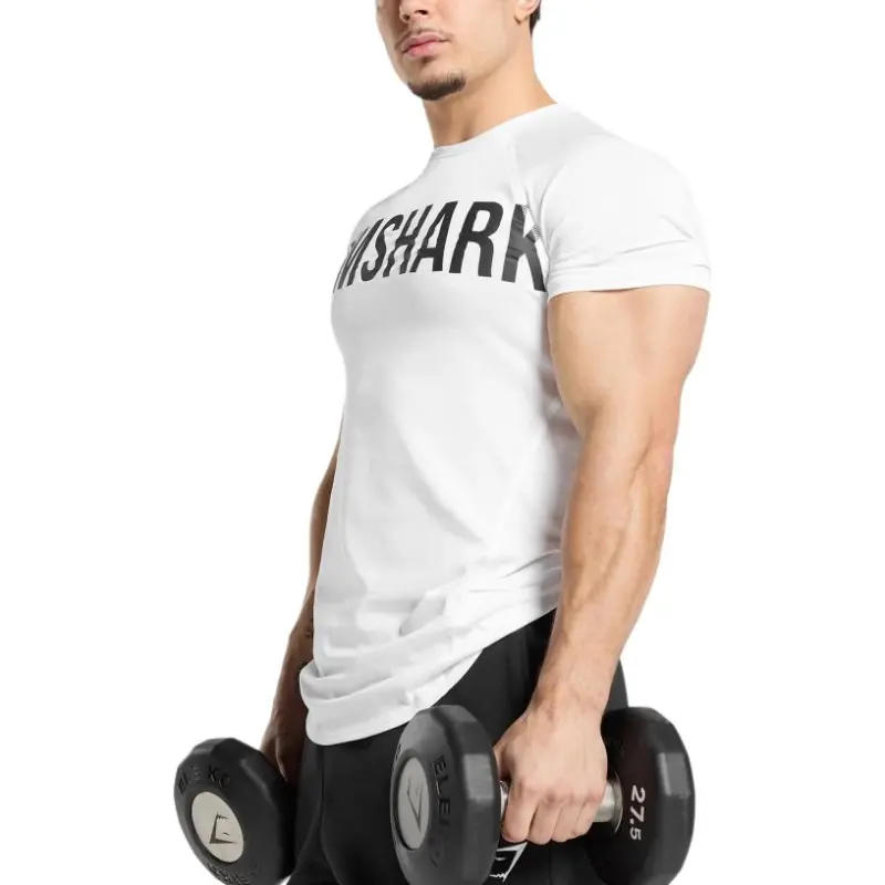 GYMSHARK T Shirts Men White-3