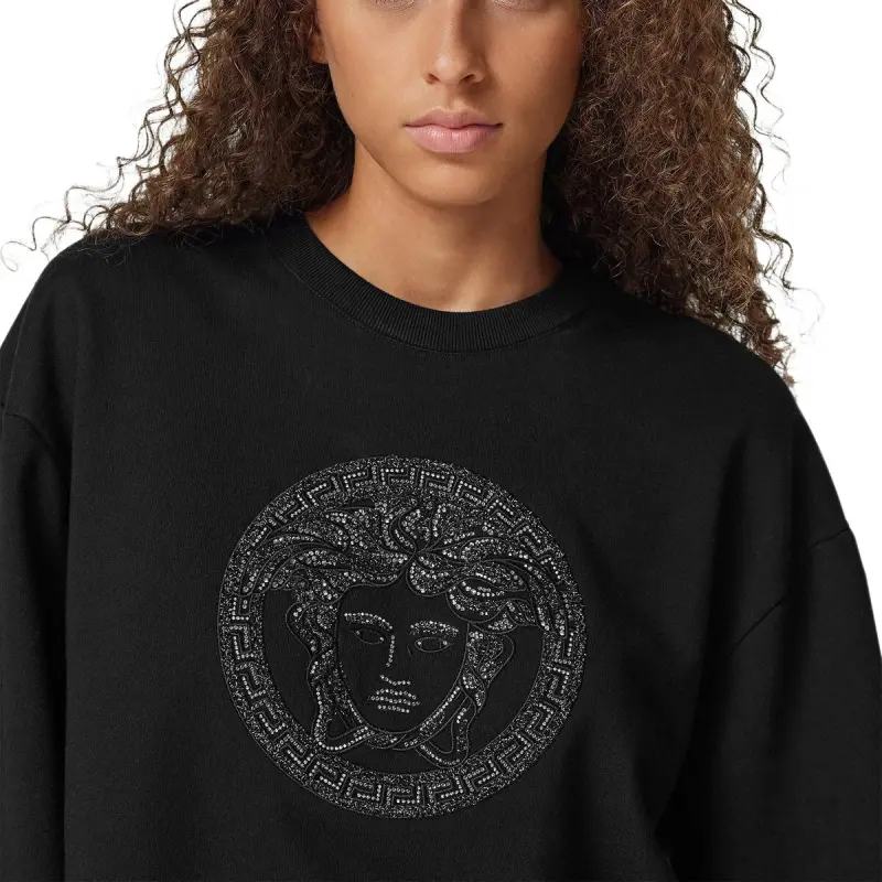 VERSACE Embellished Round Neck Sweatshirt-4