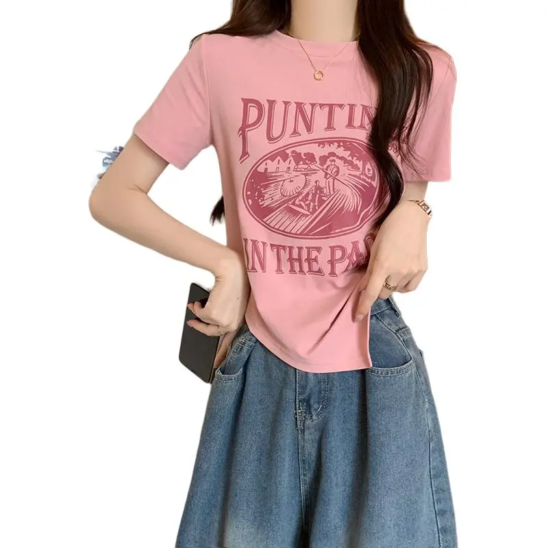 Mu Xiao Xin T Shirt Women's Pink-4
