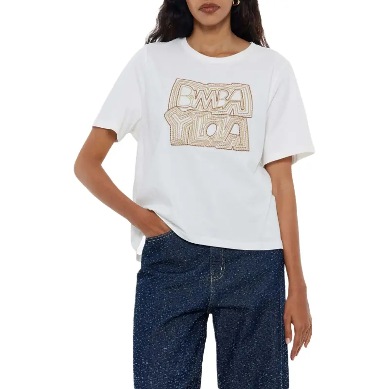 Bimba Y Lola Logo embroidered T shirt-1