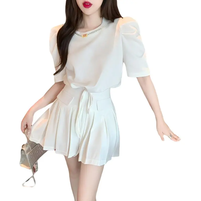Flowers In Water Skirt Set Women's-7