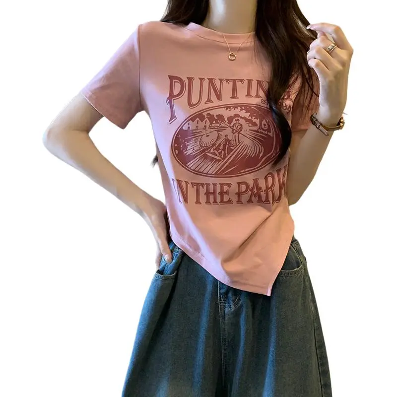 Mu Xiao Xin T Shirt Women's Pink-3