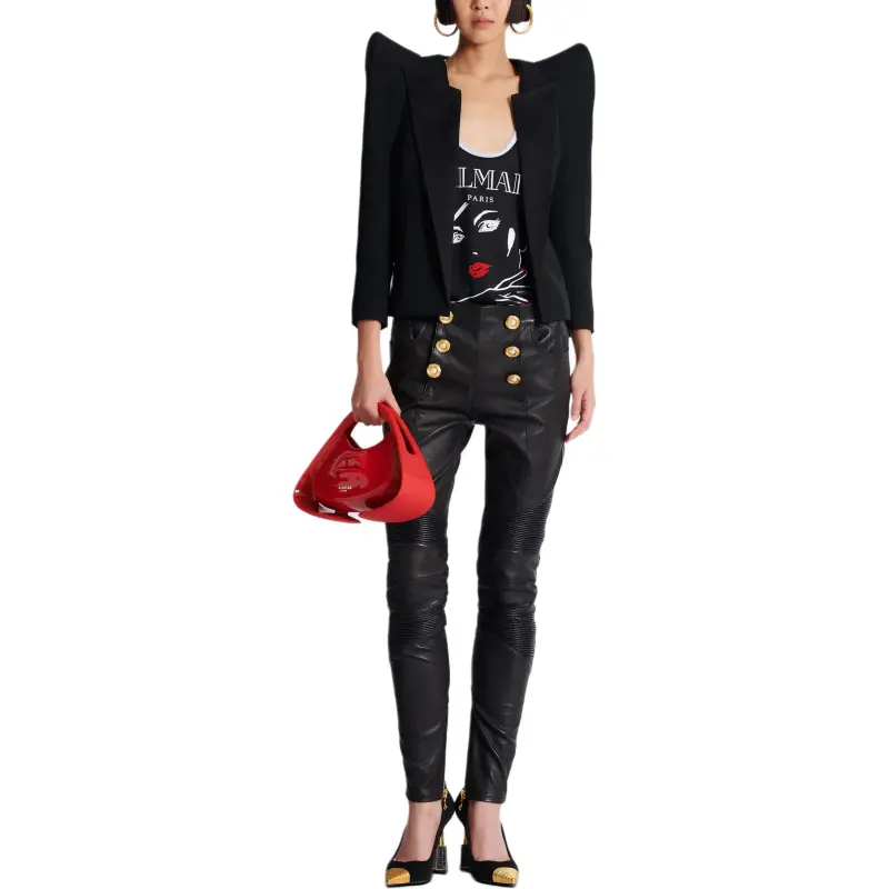 BALMAIN Graphic print Tank Topi-5