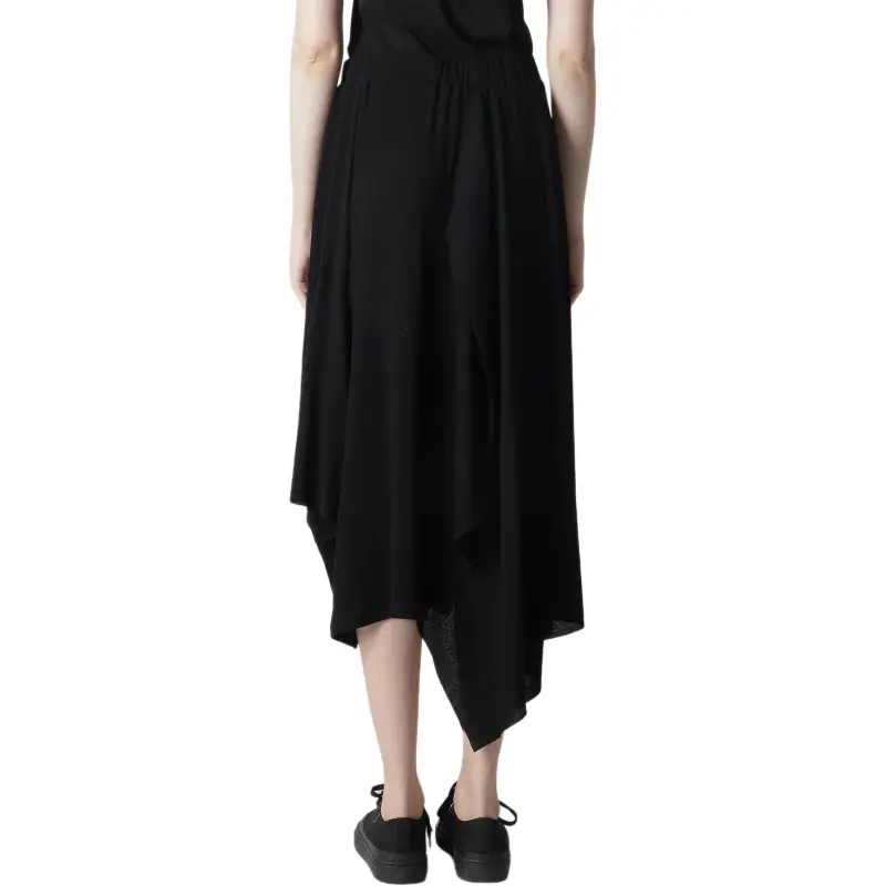Yohji Yamamoto Femme SS25 Casual Long Skirt Women's Black-4