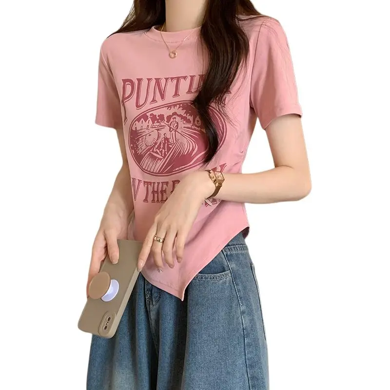 Mu Xiao Xin T Shirt Women's Pink-5