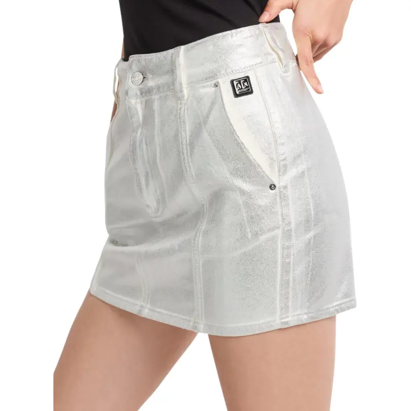 ARMANI EXCHANGE Metallic finish Mini Skirt-4
