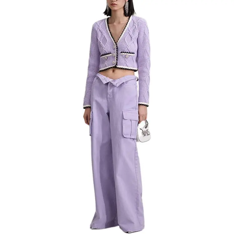 Self portrait Sweater Women's Purple-3