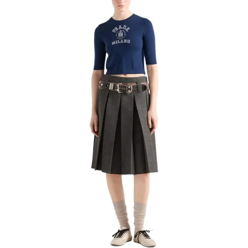 PRADA Logo intarsia Cashmere Jumper-1