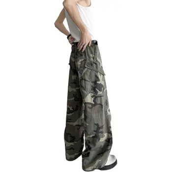 TH FABRICATE Cargo Pants Women's Green Camouflage