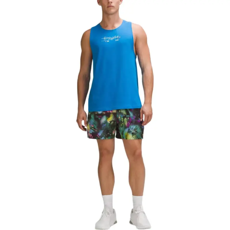 Lululemon Pace Breaker Collection Swiftly Collection Sports Shorts Men's Disco Multicolor-2