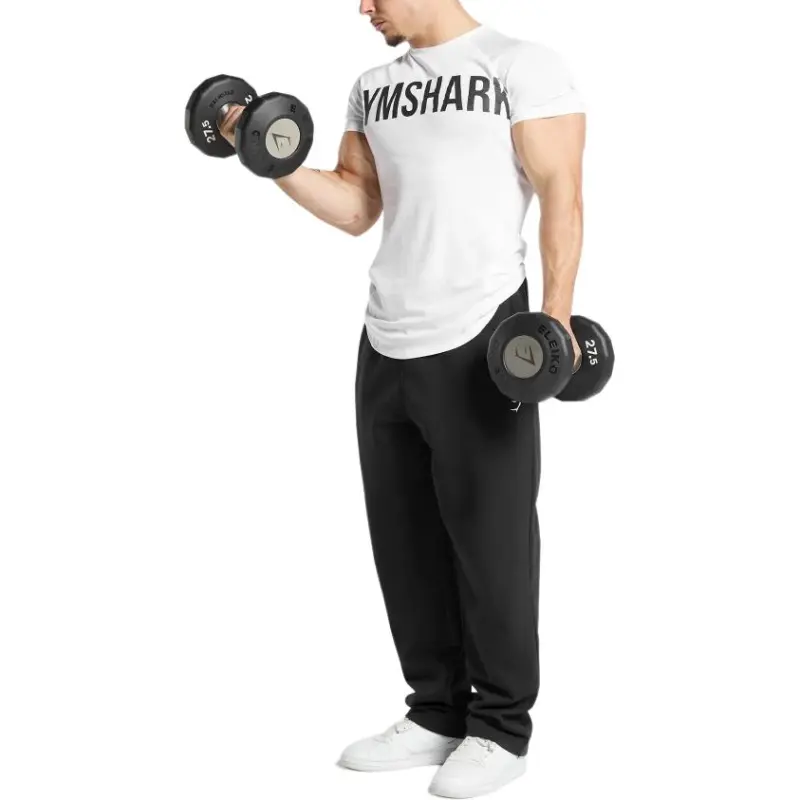 GYMSHARK T Shirts Men White-4