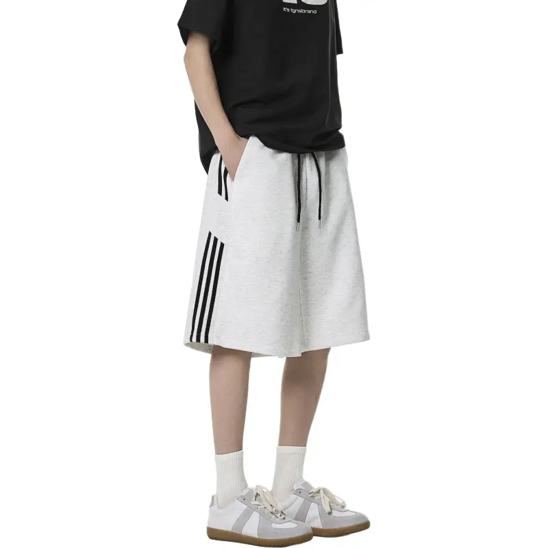 KAIPAINEN Casual Shorts Unisex White Heather Gray-2