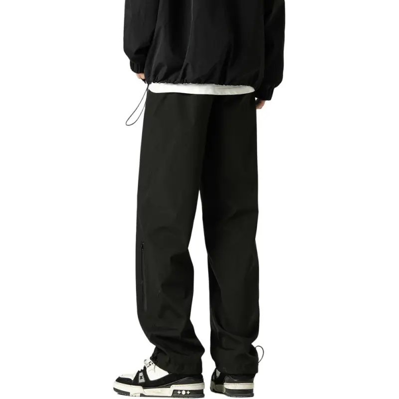 PAINT STAIN Casual Pants Unisex Black-19