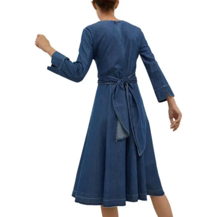 MAX&Co. SS23 Long Sleeved Dresses Women's Midnight Blue-2