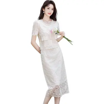 Like The Age Of Water Short Sleeved Dress Women's Beige
