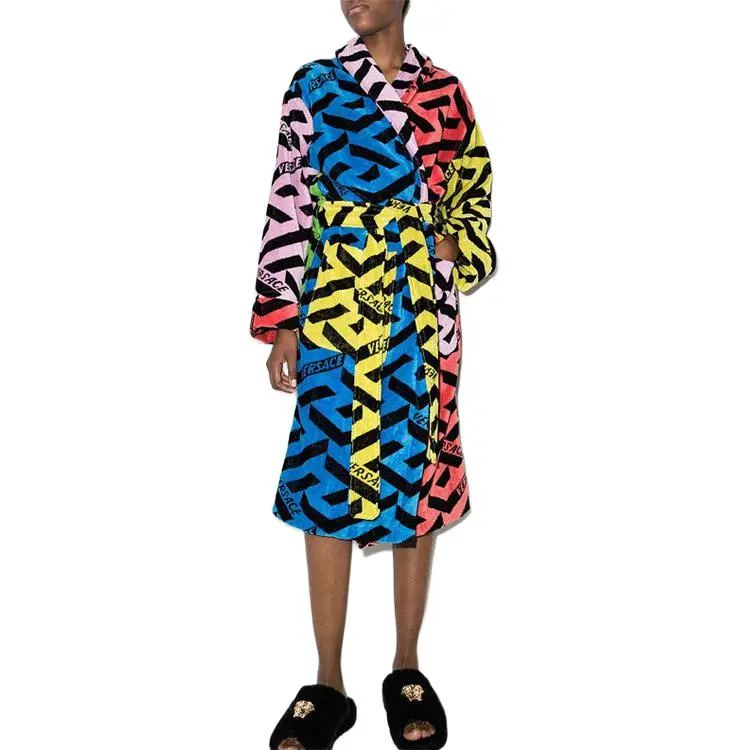 FANSIZHE VERSACE Bathrobes Unisex Multicolor-1