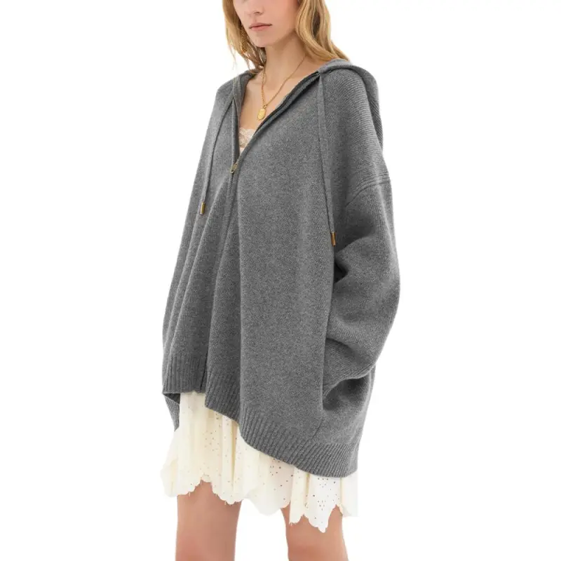 Chloé Oversized Zipped Knit Hoodie-2