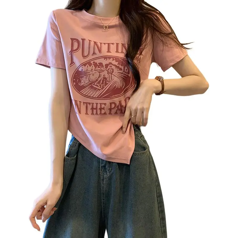 Mu Xiao Xin T Shirt Women's Pink-2