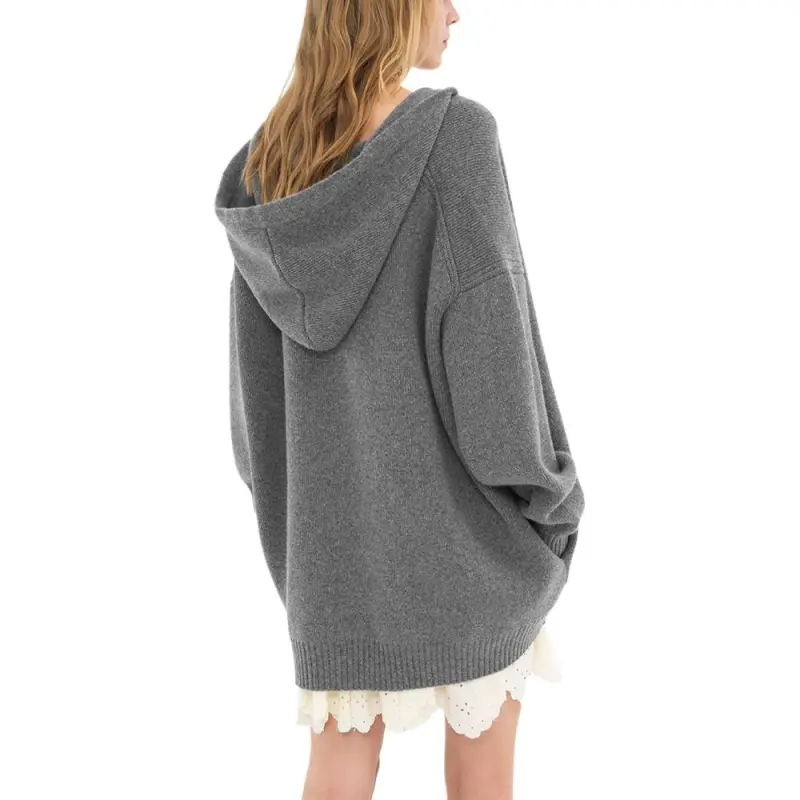 Chloé Oversized Zipped Knit Hoodie-3