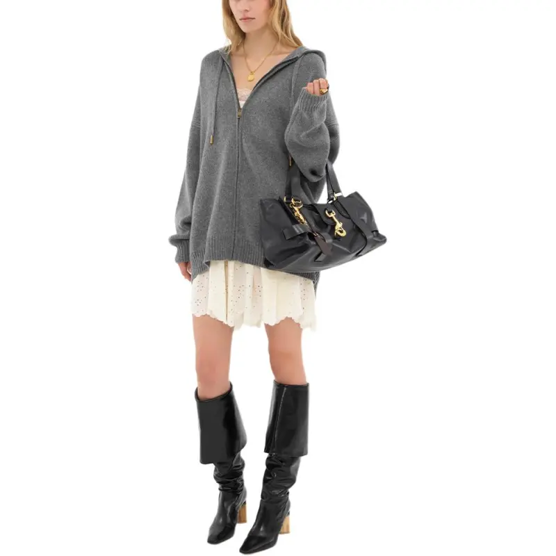 Chloé Oversized Zipped Knit Hoodie-1