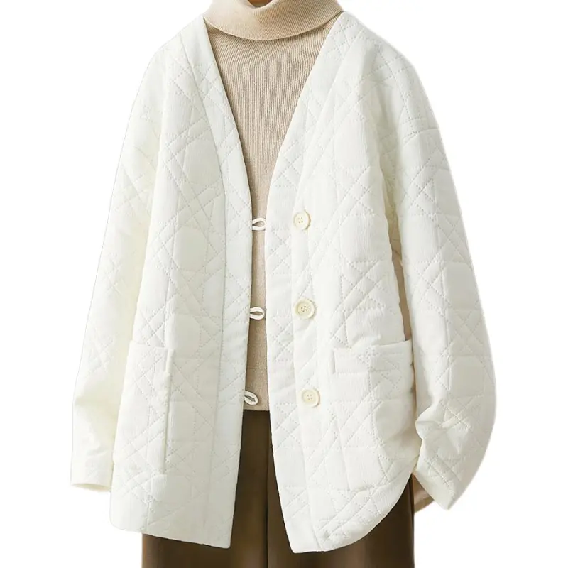 IHIMI Puffer Jacket Women's Ecru-1