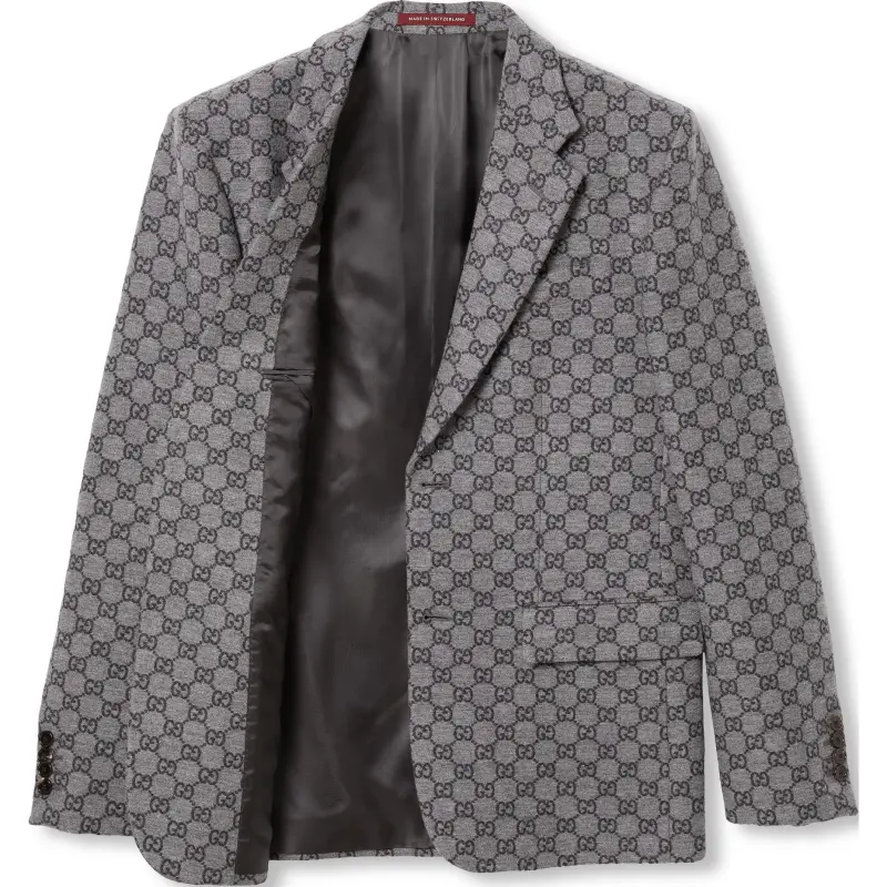 GUCCI SS25 Business Suit Coat Men's Gray-1