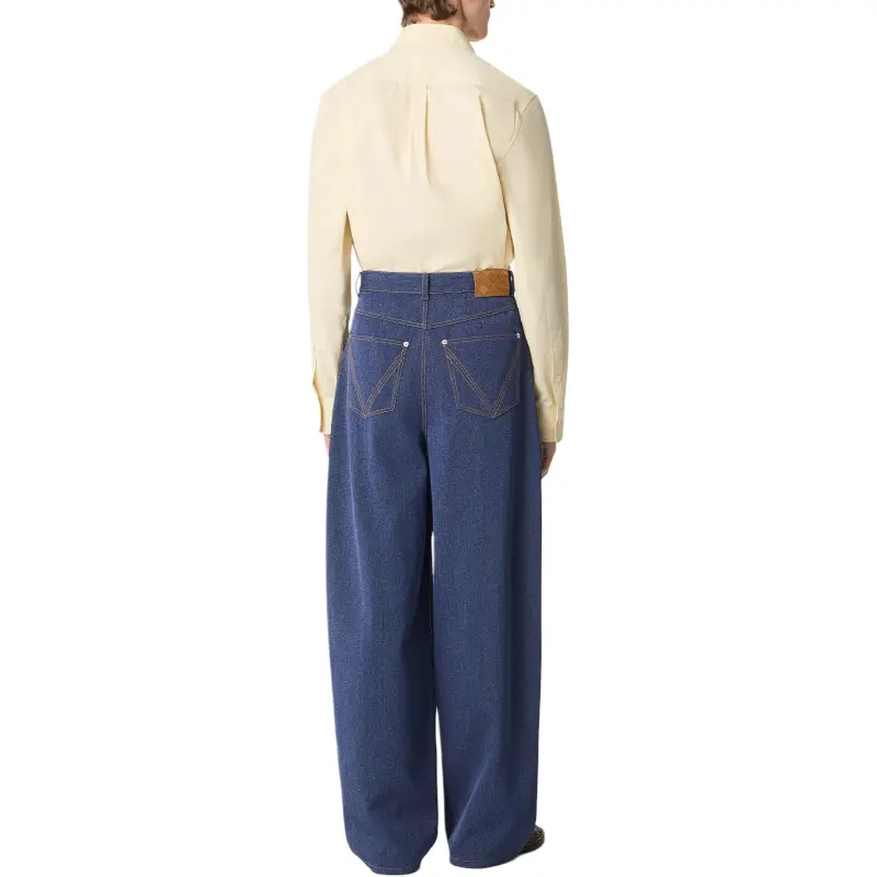 Bottega Veneta SS25 Casual Pants Men's Indigo-1