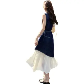 TEME Sleeveless Dresses Women's Dark Blue
