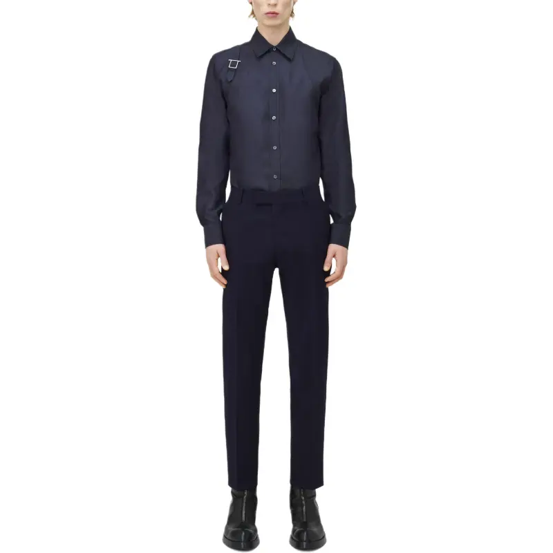 Alexander McQueen T Bar Shirt Men's Indigo-2