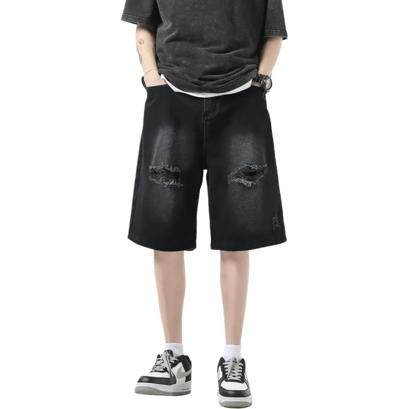 BAGE Denim Shorts Unisex-3