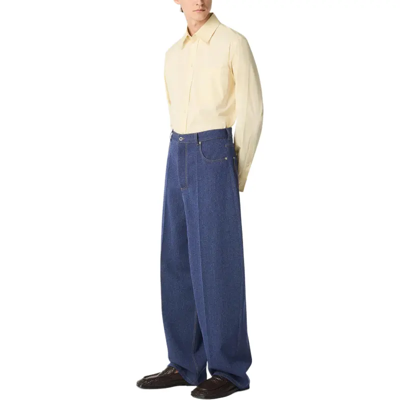 Bottega Veneta SS25 Casual Pants Men's Indigo-3