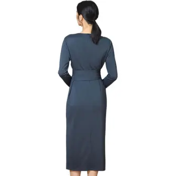 BBLLUUEE Long Sleeved Dress Women's Ash Gray