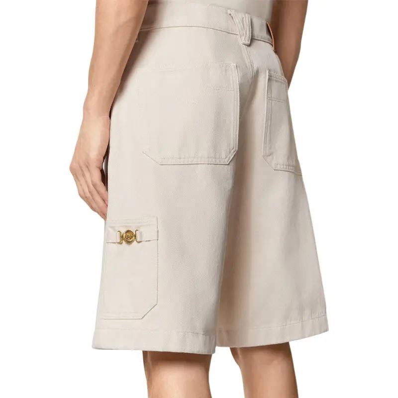 VERSACE Medusa Biggie Denim Cargo Shorts-4