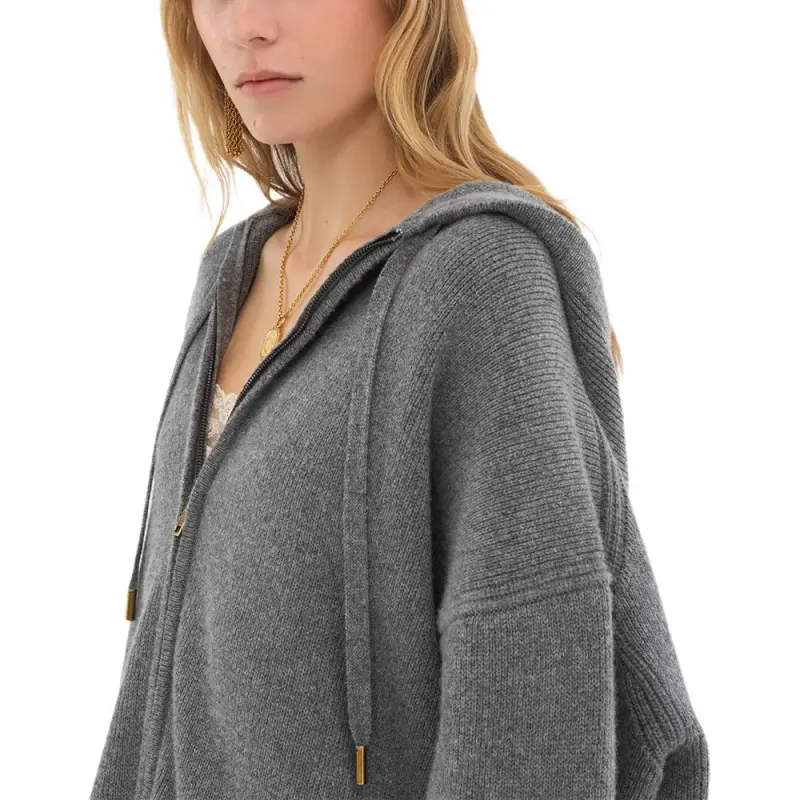 Chloé Oversized Zipped Knit Hoodie-4