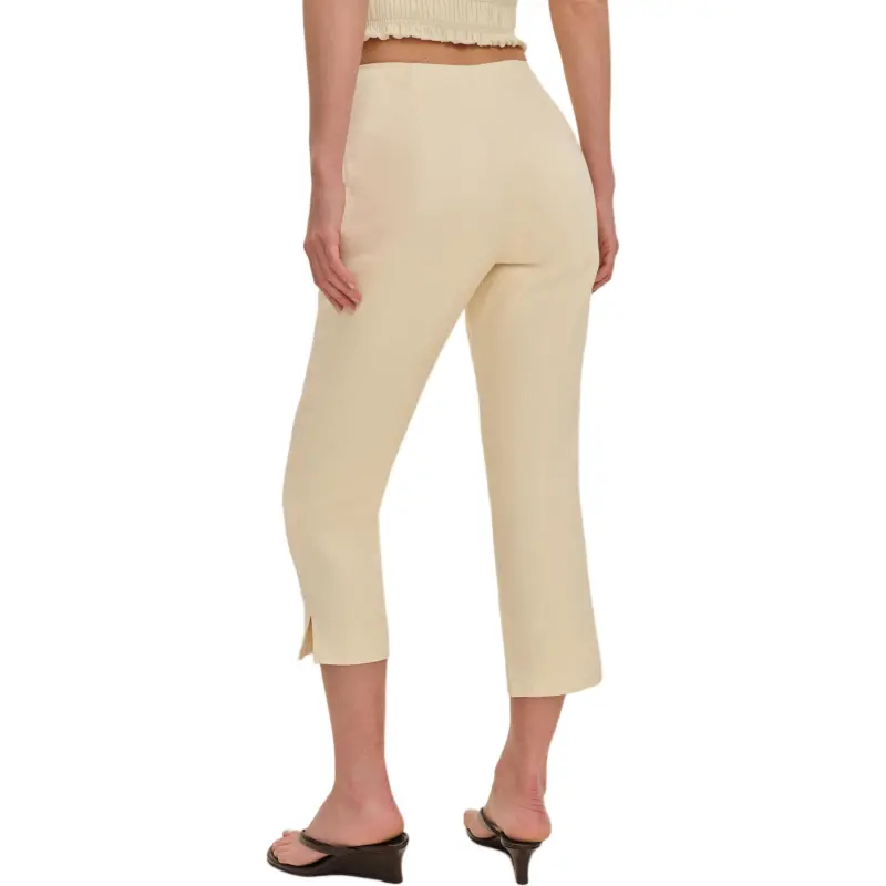 REFORMATION Petra Linen Low Rise Pedal Pusher Pant Casual Pants Women's-1