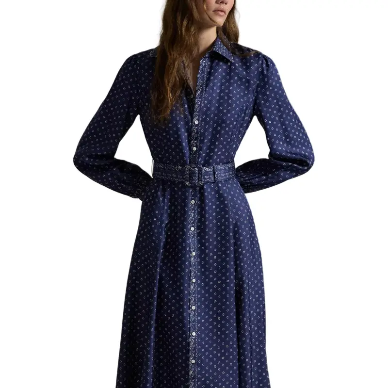 Polo Ralph Lauren Long-Sleeved Dresses Women's Marine Blue-3