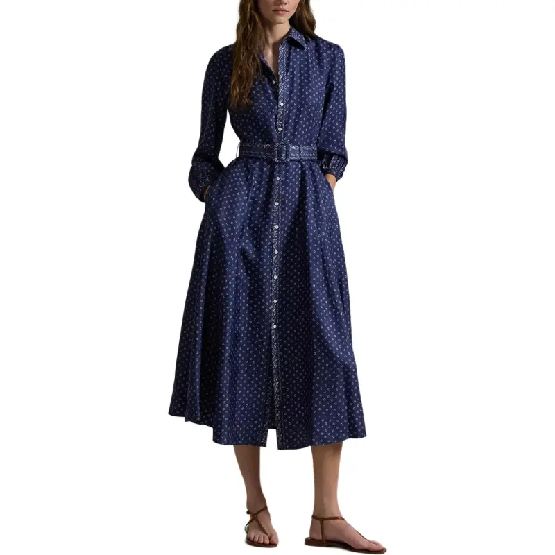 Polo Ralph Lauren Long-Sleeved Dresses Women's Marine Blue-1