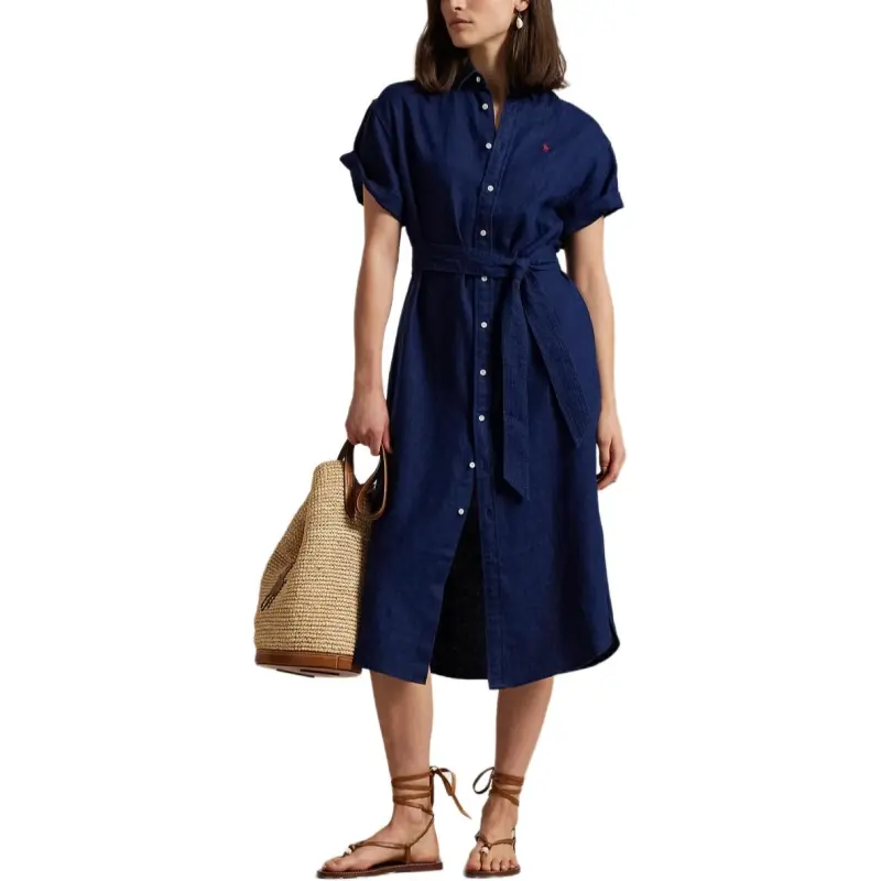 Polo Ralph Lauren Short Sleeved Dress Women's Dark Blue-1