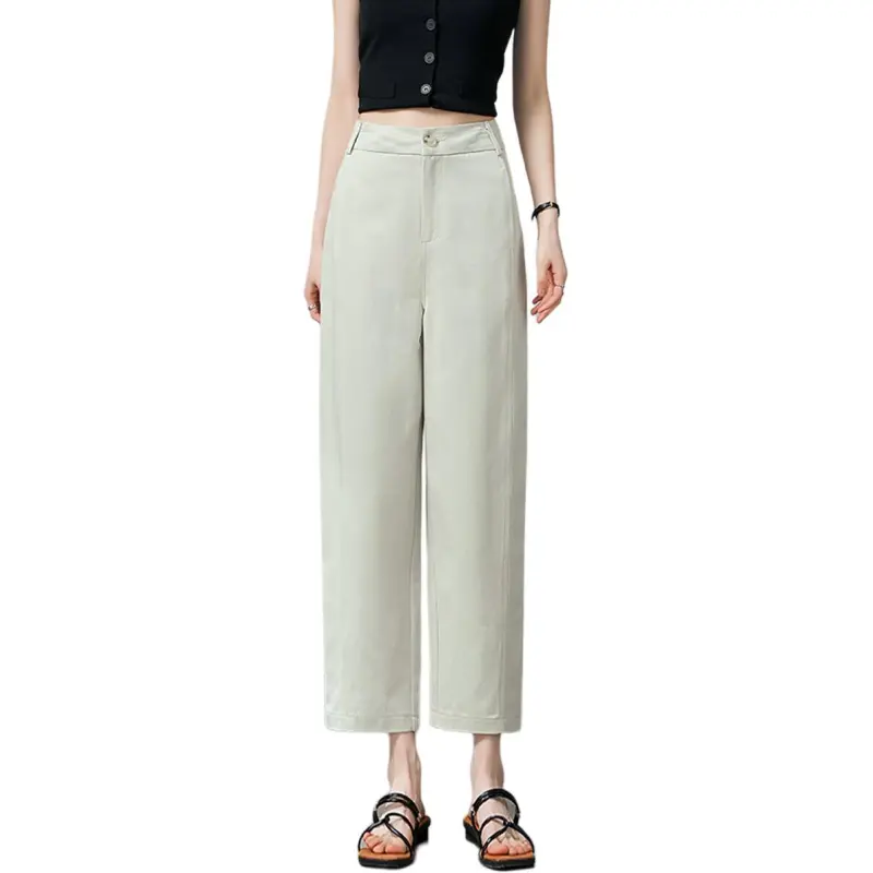Weixi Casual Pants Women's Cream Apricot-4