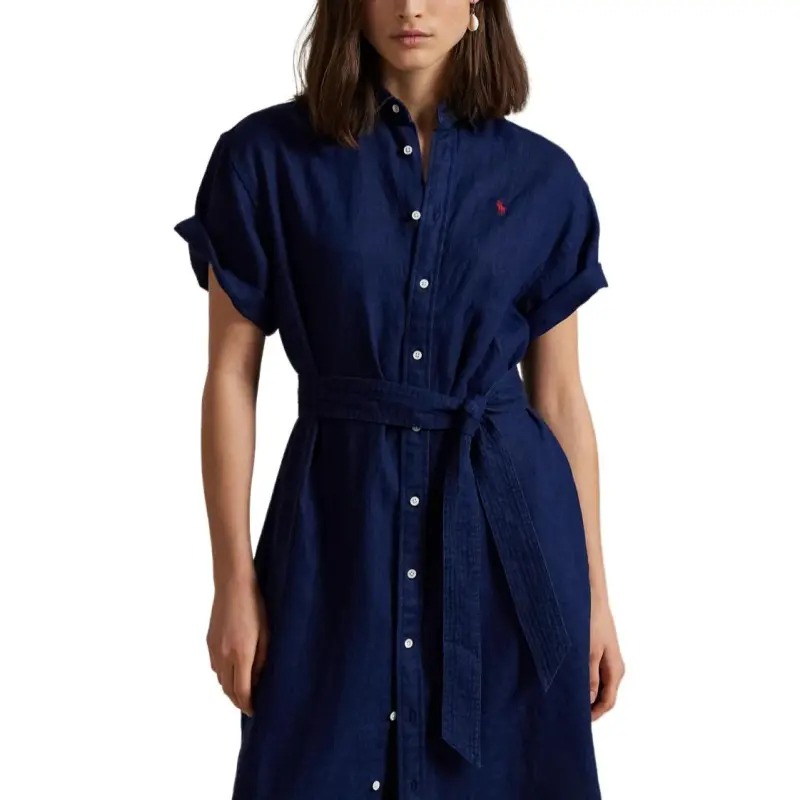 Polo Ralph Lauren Short Sleeved Dress Women's Dark Blue-3